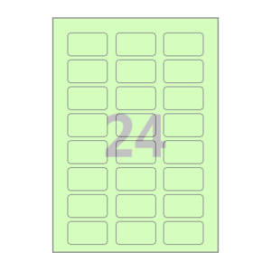 50 x 29 (mm) CL838G 연녹색 모조지