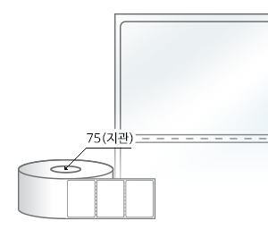 60 x 44 (mm) RL6044LT 투명(방수) PET [3,000라벨/Roll]