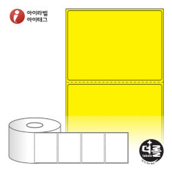 RS8060YDT, 노란색 감열라벨, 80 x 60 (mm), 지관 : 40mm [1,000라벨/Roll]