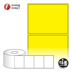 RS8060YDT, 노란색 감열라벨, 80 x 60 (mm), 지관 : 40mm [1,000라벨/Roll]