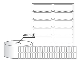 RS030010DT(감열지) 라벨크기: 30 x 10 (mm), 지관: 40mm [6,000라벨/Roll]