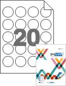 45 (mm) 원형 RV520 흰색 모조 시치미