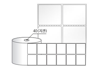 RS050044LG(아트지) 라벨크기: 50 x 44 (mm), 지관: 40mm [3,000라벨/Roll]