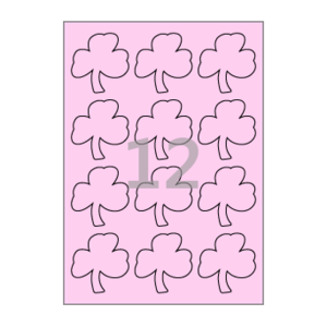 60 x 63.5 (mm) 클로버 SL105P 분홍색 모조지