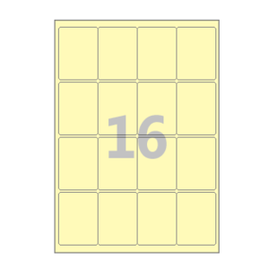 50 x 67 (mm) CL844Y 연노란색 모조지