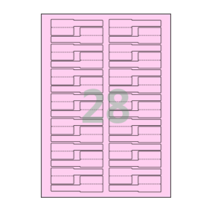 37 x 13 (mm) 삐치미 CB730P 분홍색 모조지