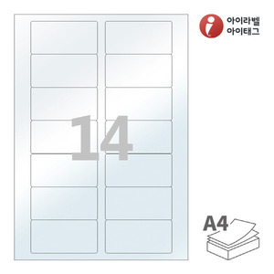 PL527, 투명 라벨지키미, 80 x 40 (mm)