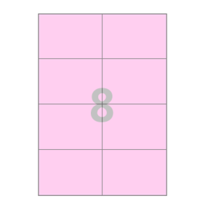 105 x 74.25 (mm) CL608P 분홍색 모조지