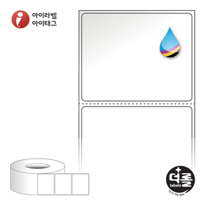 더롤라벨 RK6080LG (75지관), 흰색 고광택 잉크젯, 60 x 80 (mm), 잉크젯 라벨프린터 전용[780라벨 / Roll]