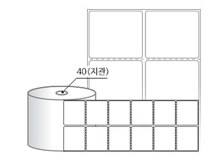 RS050044DT(감열지) 라벨크기: 50 x 44 (mm), 지관: 40mm [1,500라벨/Roll]