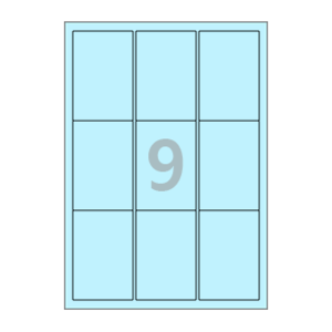 62 x 91 (mm) CL233B 하늘색 모조지