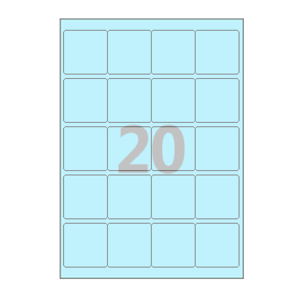 50 x 50 (mm) CL445B 하늘색 모조지