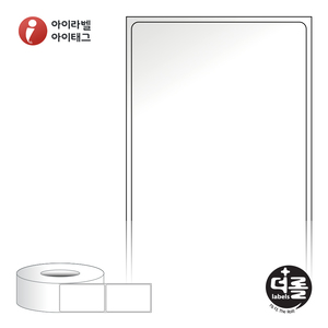 RL5082LG (75지관), 흰색(광택) 아트지, 50 x 81.667 (mm) - 리본 필요 [1,500라벨/Roll]