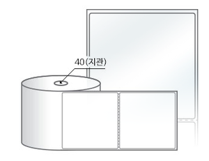 RS10098LT, 투명(방수) PET, 100 x 98 (mm) , 지관: 40mm [500라벨/Roll]