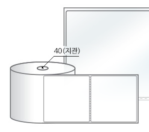 RS10098LT, 투명(방수) PET, 100 x 98 (mm) , 지관: 40mm [500라벨/Roll]