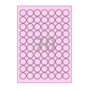 25 (mm) 원형 CL570P 분홍색 모조지