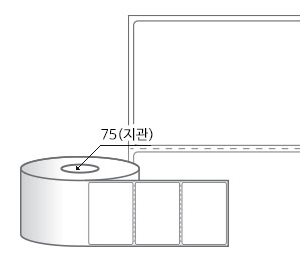 RL8056DT 라벨크기: 80 x 56 (mm) , 지관: 75mm [2,000라벨/Roll]