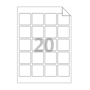45 x 45 (mm) RV420 흰색 모조 시치미
