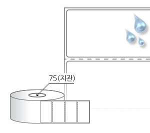 RL6035PP, 흰색(방수) PP, 60 x 35 (mm) , 지관: 75mm [3,000라벨/Roll]