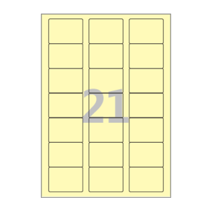55 x 40 (mm) CL837Y 연노란색 모조지