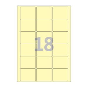 60 x 48 (mm) CL818Y 연노란색 모조지