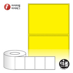 RL8060YDT, 노란색 감열라벨, 80 x 60 (mm), 지관 : 75mm [2,000라벨/Roll]