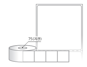 RL6061DT 라벨크기: 60 x 61 (mm) , 지관: 75mm [2,000라벨/Roll]