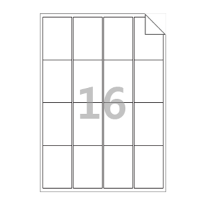 48.5 x 70 (mm) RV244 흰색 모조 시치미