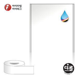 더롤라벨 RK60F60LG (75지관), 흰색 고광택 잉크젯, 60mm x 60M, 잉크젯 라벨프린터 전용[60M / Roll]