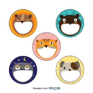 STA580D001CJLG, 흰색 고광택 잉크젯, Φ48 (mm) 원형, 잉크젯 프린터 전용