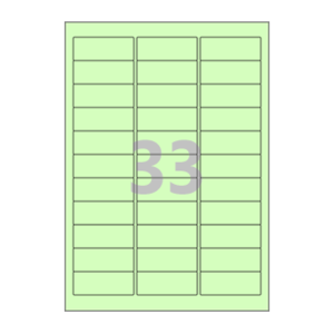 62 x 23.95 (mm) CL231G 연녹색 모조지