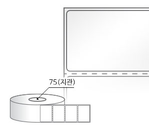 RL5035LG(아트지) 라벨크기: 50 x 35 (mm) , 지관: 75mm [3,000라벨/Roll]