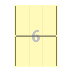 65 x 140 (mm) CL232Y 연노란색 모조지