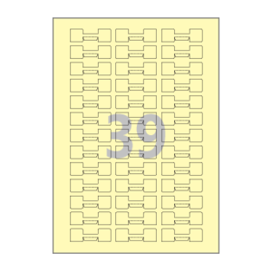 51 x 16 (mm) 사각아령 SL739Y 연노란색 모조지
