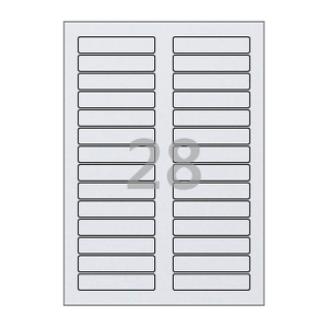 80 x 17 (mm) CL628SL 은색 광택 레이저