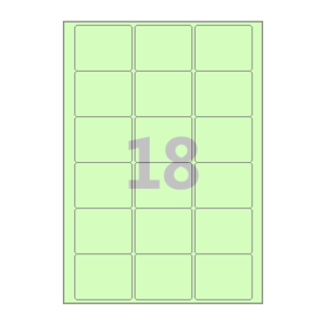 60 x 48 (mm) CL818G 연녹색 모조지