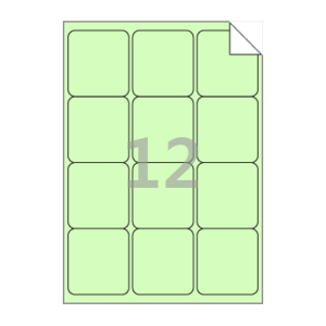 63.4 x 71.53 (mm) RV234G 연녹색 모조 시치미