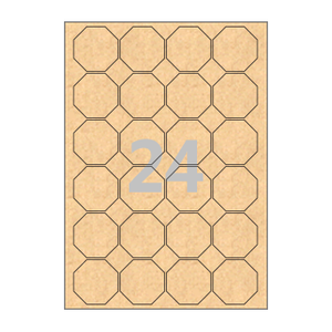 46 x 46 (mm) 팔각형 SL128KR 갈색 크라프트
