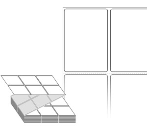 45 x 65 (mm) ZL045065DT 흰색 감열지 [3,000라벨/Box]