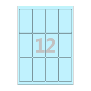 48 x 90 (mm) CL843B 하늘색 모조지