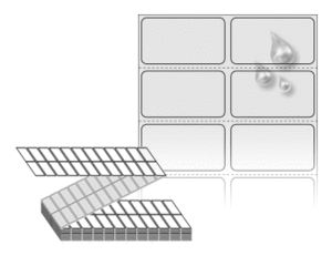40 x 22 (mm) ZL040022SP 은색(방수) PET [12,000라벨/Box]