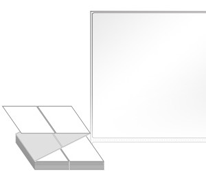 110 x 111 (mm) ZL110111LG 흰색 아트 광택지 [1,000라벨/Box]