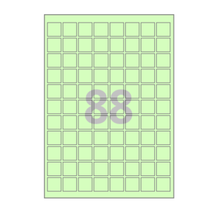 22 x 22 (mm) CL888G 연녹색 모조지