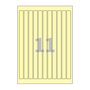 15 x 259.5 (mm) CL811Y 연노란색 모조지