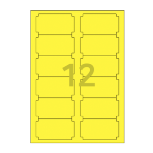 86x47mm TLS0121YKR(노란색 크라프트 잉크젯, 레이저 겸용)
