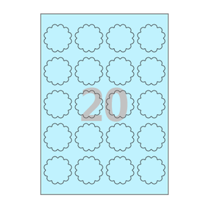 45 x 45 (mm) 꽃 SL110B 하늘색 모조지