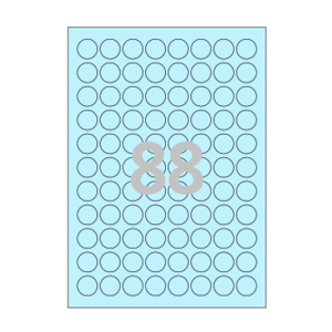 Φ21 (mm) 원형 CL921B 하늘색 모조지
