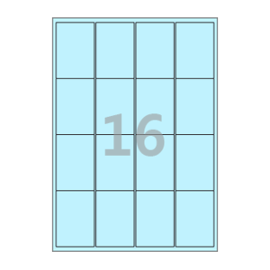 48.5 x 70 (mm) CL244B 하늘색 모조지