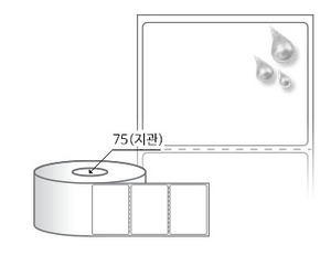 RL7052PPDT, 흰색(방수) PP 감열지, 70 x 52 (mm), 지관: 75mm [2,000라벨/Roll]