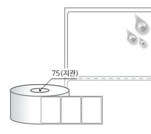 RL7052PPDT, 흰색(방수) PP 감열지, 70 x 52 (mm), 지관: 75mm [2,000라벨/Roll]